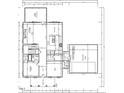 First floor plan showing kitchen, living room, and one bedroom at 6044 Scalybark Road, Durham, NC 27712