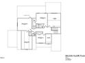 Second floor plan featuring 3 bedrooms, 2 baths, a media room and a bonus room at 4332 Coldwater Springs Dr, Raleigh, NC 27616