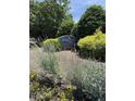 Somerset Place community signage surrounded by lush greenery and colorful flowering plants at 4429 Log Cabin Dr, Raleigh, NC 27616