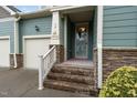 Inviting front entrance with brick steps leading to the front door at 90 Olde Liberty Dr, Youngsville, NC 27596