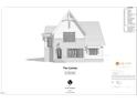 Detailed elevation of The Carlisle, showcasing brick, siding, and multiple window placements at 3341 Colby Chase Dr, Apex, NC 27539
