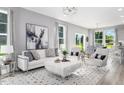 Elegantly furnished living area featuring modern decor and abundant natural light at 609 Chopper Ln # Homesite 10, Durham, NC 27703