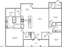 Detailed floor plan showcasing the layout of the home with labeled rooms and dimensions at 200 Rawhide Dr, Louisburg, NC 27549