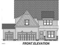 Front elevation of two-story home featuring a three-car garage and a covered porch at 3520 Amelia Grace Dr # 30, Fuquay Varina, NC 27526