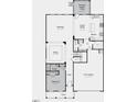 Two-story home floor plan showcasing a spacious kitchen, gathering room, and 2-car garage at 113 Magma Ln, Holly Springs, NC 27540