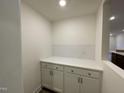 Walk-in pantry with white cabinets and drawers for optimal storage at 482 Traditions Grande Blvd # 30, Wake Forest, NC 27587