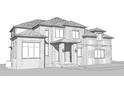 Two story home with a brick facade, and a covered entryway at 9125 Overlook Crest Dr, Wake Forest, NC 27587