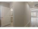 Powder room with pedestal sink and single toilet at 262 Grand Griffon Way, Lillington, NC 27546