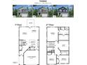 Thomas model floor plan with 2,286 sq ft, three bedrooms and 2.5 baths plus 2 car garage at 262 Moore Creek Dr, Fuquay Varina, NC 27526