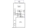 Two-story home floor plan, featuring main bedroom, 2 other bedrooms, kitchen, garage and more at 1040 Westerland Way # 212, Durham, NC 27703