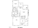 First floor plan showing large kitchen, Gathering room, breakfast nook, deck, main suite, garage, and front porch at 12 Cabin Crk, Pittsboro, NC 27312