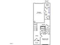 Detailed floor plan showcasing the first floor layout with a garage, bedroom, stairs, and entry at 308 Chesapeak Commons St # 145, Garner, NC 27529