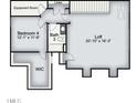 Floorplan of the second story featuring a loft, a bedroom, and a bathroom at 403 Duncan Creek Rd # 131, Lillington, NC 27546