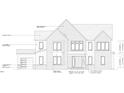 Two-story house front elevation plan, showing a mix of brick and siding at 3705 Joyful Creek Trl, Zebulon, NC 27597
