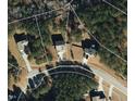 Aerial view showcasing home's location in a quiet residential neighborhood at 64 Valor Cir, Bunnlevel, NC 28323