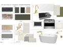 Selection of elegant kitchen and bathroom materials, with modern fixtures and neutral tones at 135 Cherry Bark Dr, Youngsville, NC 27596