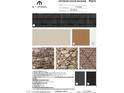 Image shows exterior color options for the home. Includes roof, siding, trim and brick options at 2412 Englemann Dr # 112, Apex, NC 27502