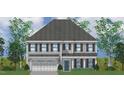 Two-story house with gray siding, black shutters, and a two-car garage at 60 Accord Dr, Youngsville, NC 27596
