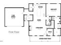Open floor plan with kitchen, living room, and main suite at 178 Pretty Run Branch Ln, Wendell, NC 27591
