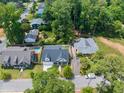 Aerial view showcasing the house's location and neighborhood at 2105 Dunhill Dr, Raleigh, NC 27608