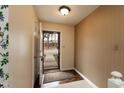 Front entry with door leading to the interior at 6409 New Market Way, Raleigh, NC 27615