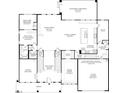 Two-story home floor plan featuring a large kitchen, great room and 2-car garage at 809 Timber Mist Ct, Cary, NC 27519