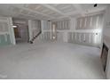 Unfinished basement with high ceilings and open space at 143 Steppe Way, Garner, NC 27529