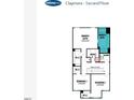 Claymore model second floor plan featuring owner's suite, two bedrooms, and laundry at 115 Siebold St, Garner, NC 27529