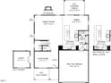 Detailed floor plan showcasing the layout of the first floor, with kitchen, Gathering room, and garage at 1036 Country Pasture Cv, Wendell, NC 27591