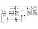 Second floor plan featuring bedrooms, bathrooms, and loft spaces, showcasing the upper level layout at 1036 Country Pasture Cv, Wendell, NC 27591