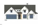 Modern farmhouse exterior with white siding and dark accents at 2952 Forest Creek Ln, Mebane, NC 27302