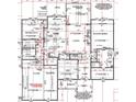 Detailed floorplan showcasing the layout of the kitchen, living room, bedrooms, and other spaces at 3912 Cedar Knolls Dr, Youngsville, NC 27596