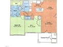 Two-bedroom, two-bath floor plan with open layout at 614 Weather Ridge Ln # 26, Cary, NC 27513