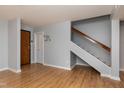 Hardwood floors and stairs in spacious entryway at 500 N Duke St # 55-306, Durham, NC 27701
