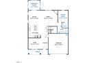 First floor plan showcasing kitchen, Gathering room, and guest suite at 417 Marthas View Way, Wake Forest, NC 27587