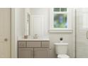 Simple bathroom with single vanity and toilet at 1528 Goldfinch Perch Ln, Knightdale, NC 27545