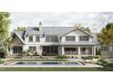 House exterior with a refreshing pool and ample backyard space at 432 Firefly Overlook, Pittsboro, NC 27312