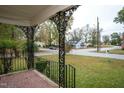 Ornate porch with a view of a residential street at 601 Rose St, Rocky Mount, NC 27801