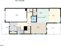First floor plan showing an open layout with kitchen, Gathering room, and garage at 707 Colleton Rd, Raleigh, NC 27610