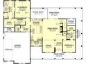 Two-story home floor plan includes 4 bedrooms, 3 bathrooms, and a 2 car garage at 320B W Orange St, Hillsborough, NC 27278