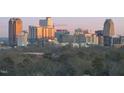 Beautiful sunset view of the city skyline, showcasing the buildings in the area at 615 Daniels St # 316, Raleigh, NC 27605