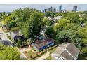 Aerial view showcasing the house's location and neighborhood at 105 Cooke St, Raleigh, NC 27601