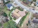 Aerial view of house and surrounding neighborhood at 1009 Deboy St, Raleigh, NC 27606