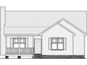 House plan of a one story home with a covered porch at 244 Longbow Dr, Middlesex, NC 27557