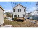 Home with deck, storage shed, and fenced backyard at 649 Mcadams Rd, Hillsborough, NC 27278