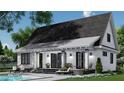 Home's back exterior showcasing patio, pool, and access to the backyard at 2417 Bivins Rd, Durham, NC 27712