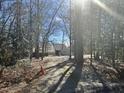 Long driveway leading to a garage and home, shaded by tall trees at 8421 Falcon Crest Cir, Angier, NC 27501