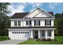 Charming two-story home with a welcoming front porch, a two car garage, and beautifully landscaped front yard at 346 Duncan Creek Rd # 160, Lillington, NC 27546