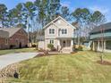 Beautiful two-story home with a manicured lawn, traditional architecture, and an inviting front porch at 713 Heidelberg St, Durham, NC 27704