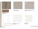 Material samples for flooring, countertops, and backsplash at 1228 Hardin Hill Ln, Knightdale, NC 27545